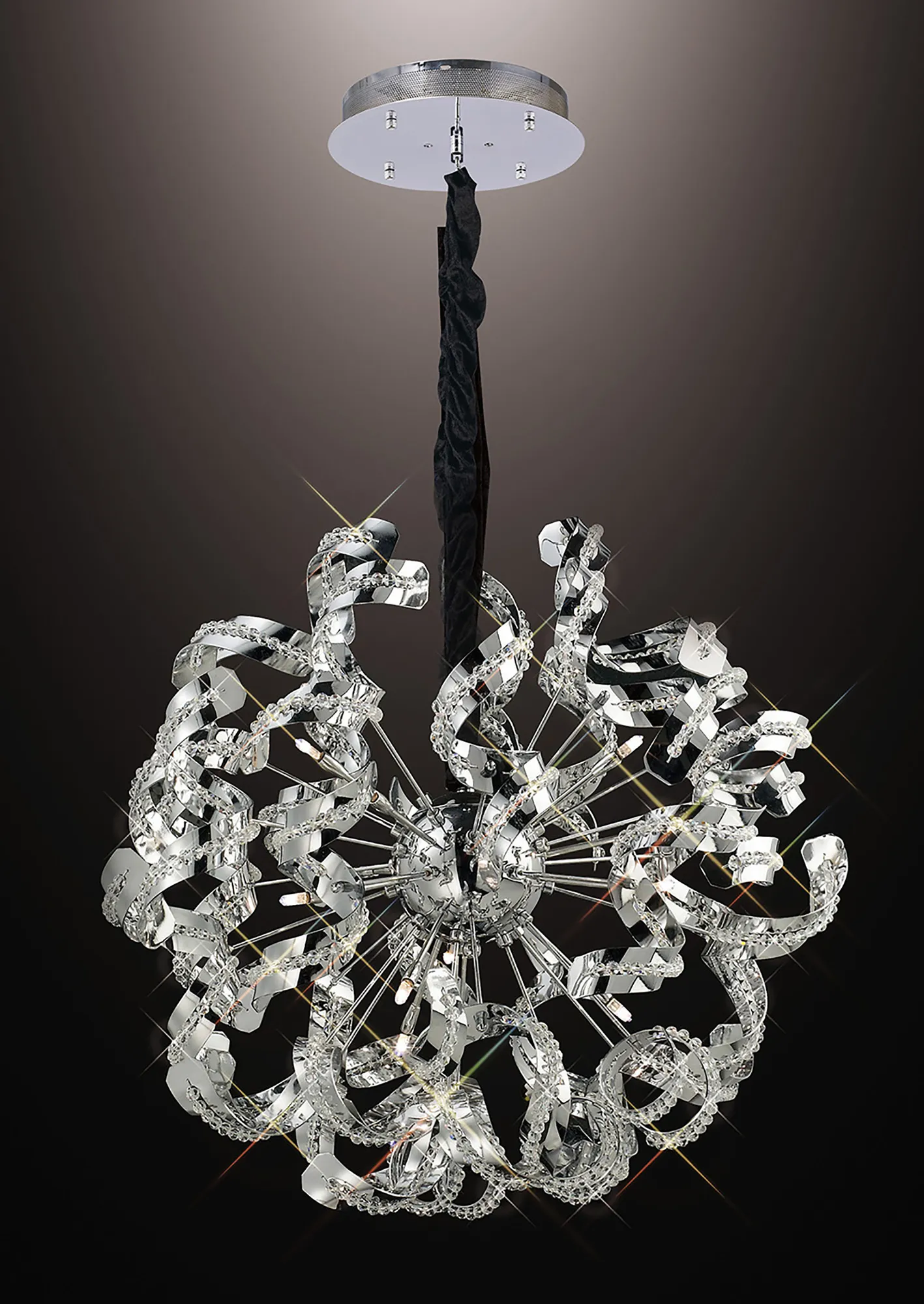 Esme Crystal Ceiling Lights Diyas Spherical Crystal Fittings